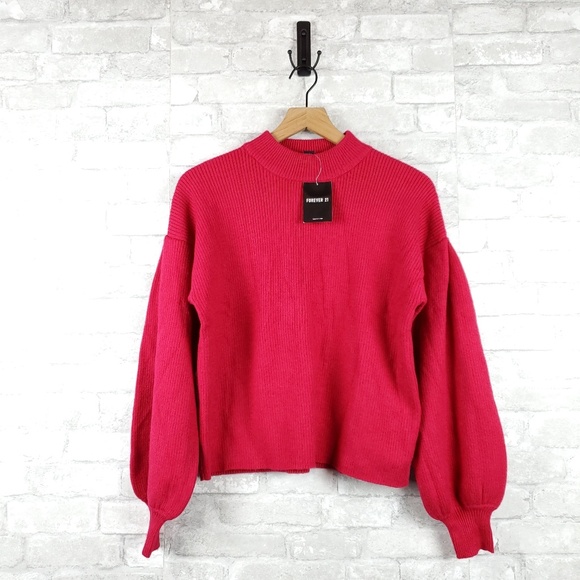 Forever 21 Sweaters - Forever 21 oversize puff sleeve sweater | Size S